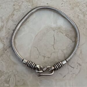 925 Sterling Silver Handmade Snake Chain Unisex Bracelet